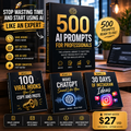 500 AI Prompts for Professionals – Save Time & Work Smarter with ChatGPT